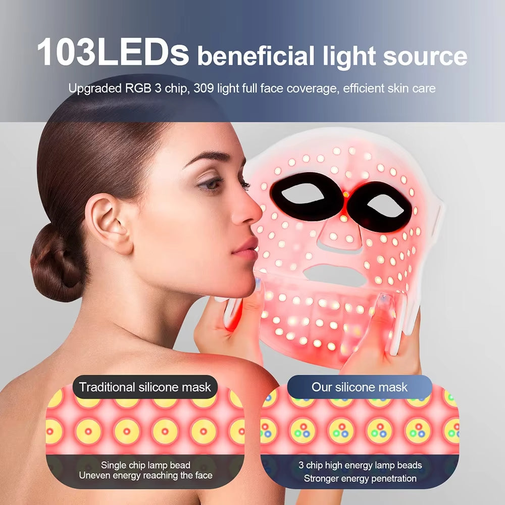 7-Color LED Silicone Face Mask