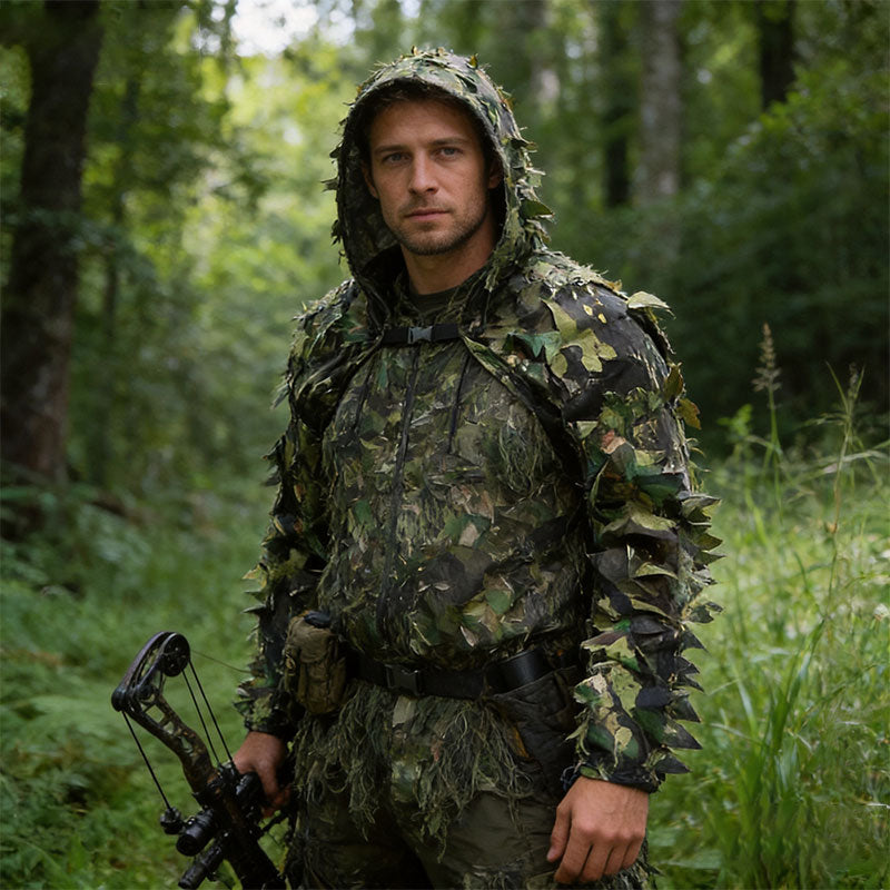 3D Leaf Ghillie Costume with Hat