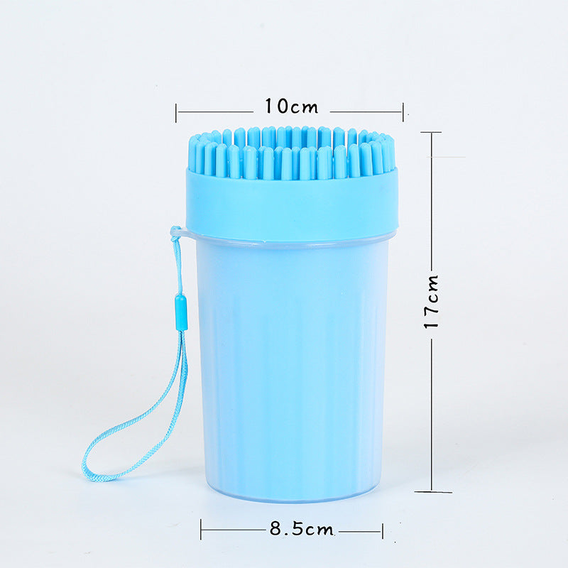 Portable Pet Paw Cleaning Cup with Silicone Brush