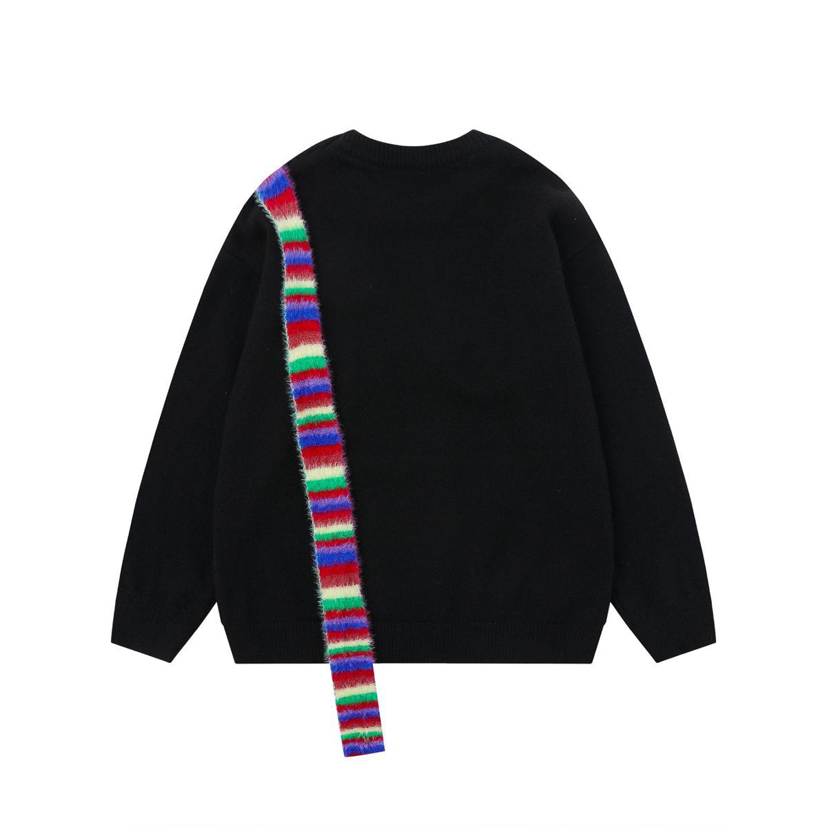 Dog & Rainbow Scarf Print Sweater