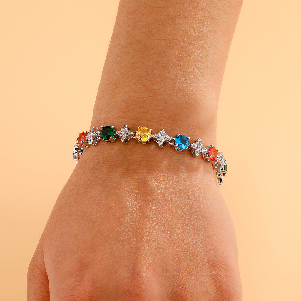 Zirconia Star Necklace & Tennis Chain Jewelry