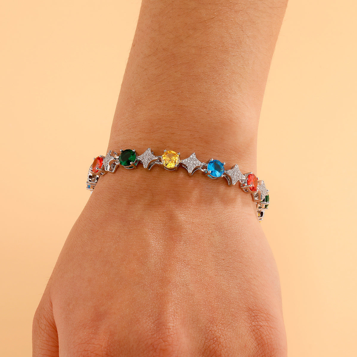 Zirconia Star Necklace & Tennis Chain Jewelry