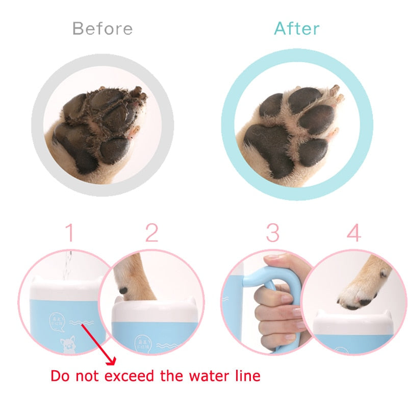 Silicone Brush Dog & Cat Paw Cleaning Cup