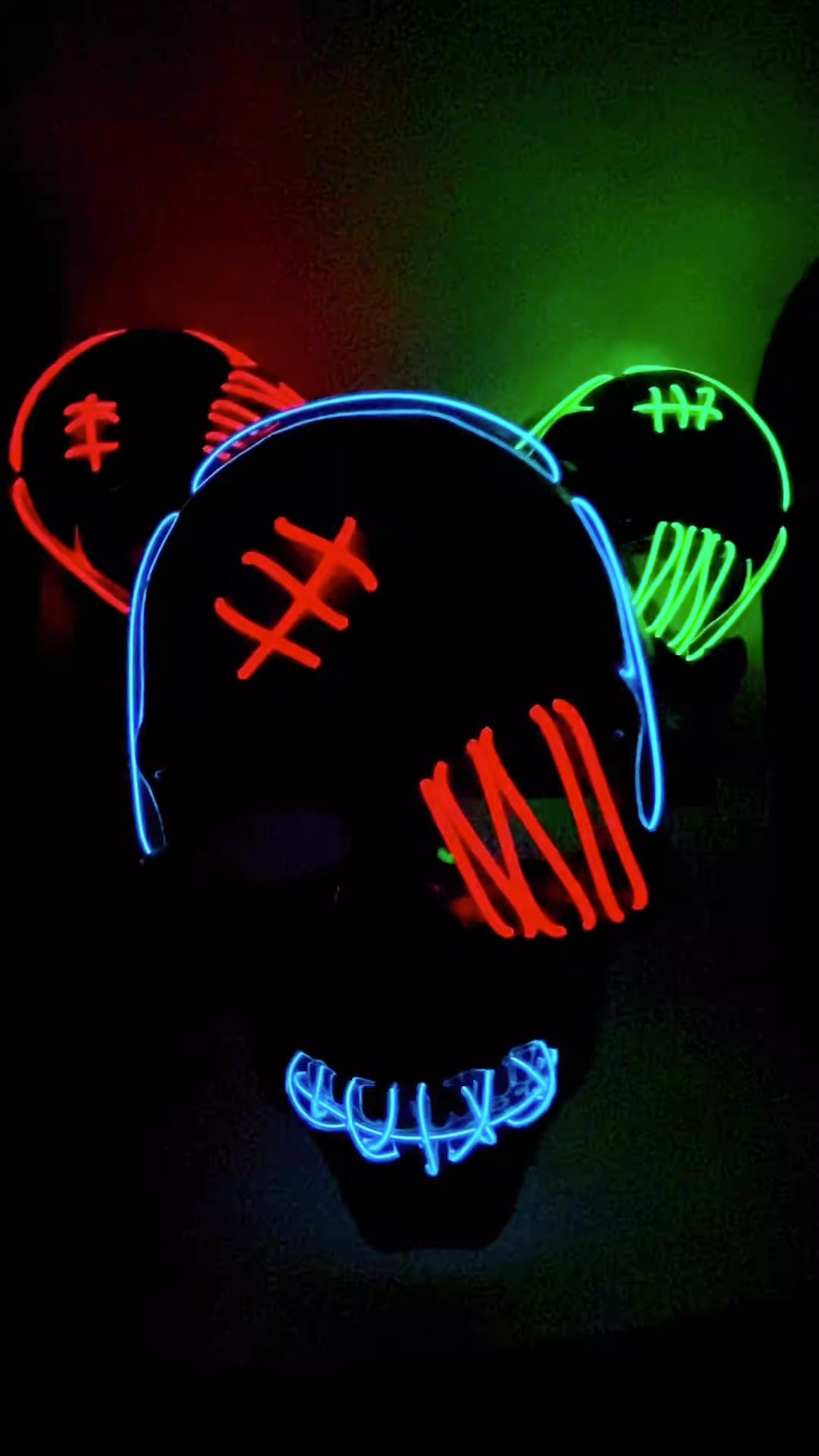 LED Pirate Halloween Costume Mask