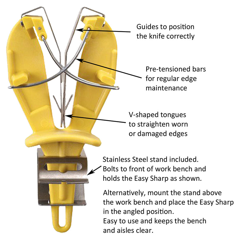 Stainless Steel Knife Sharpener with Mount Bracket