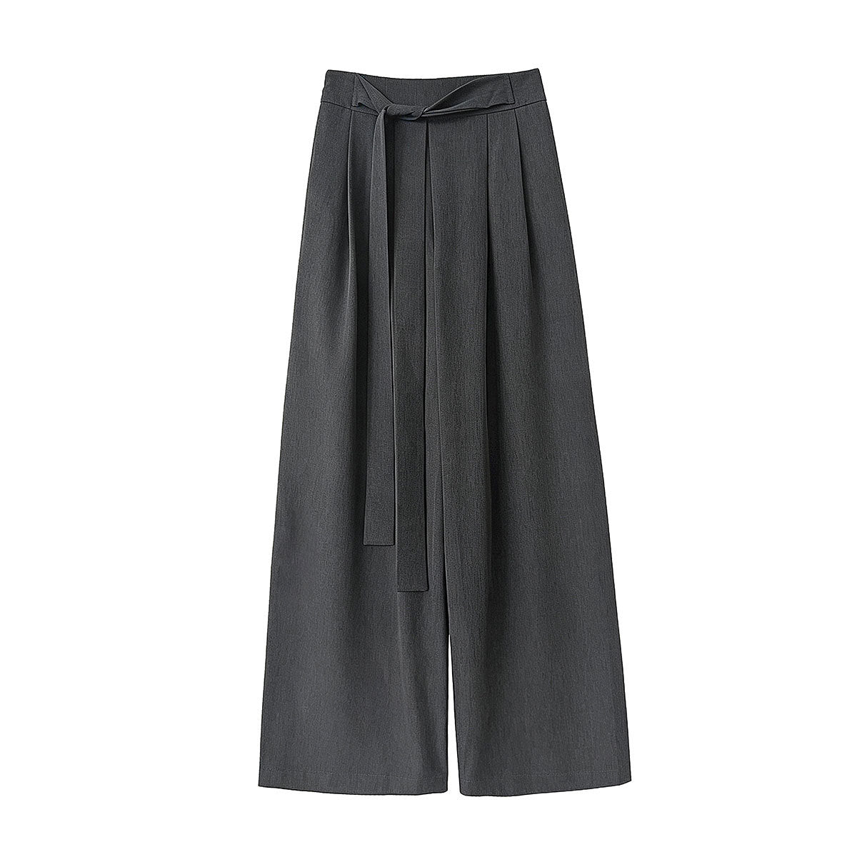 Women's Belted Pleated Wide Leg Trousers
