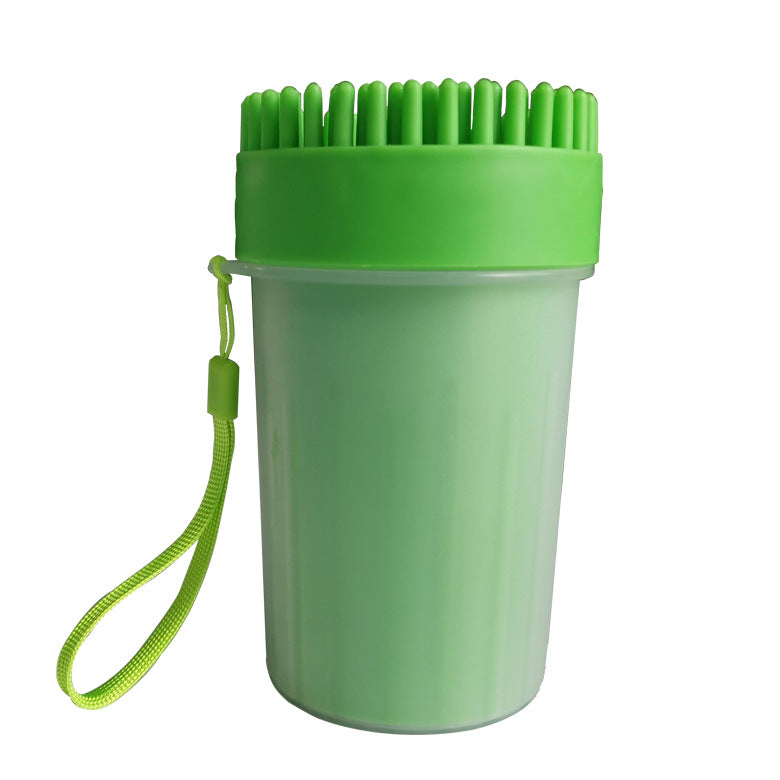 Portable Pet Paw Cleaning Cup with Silicone Brush