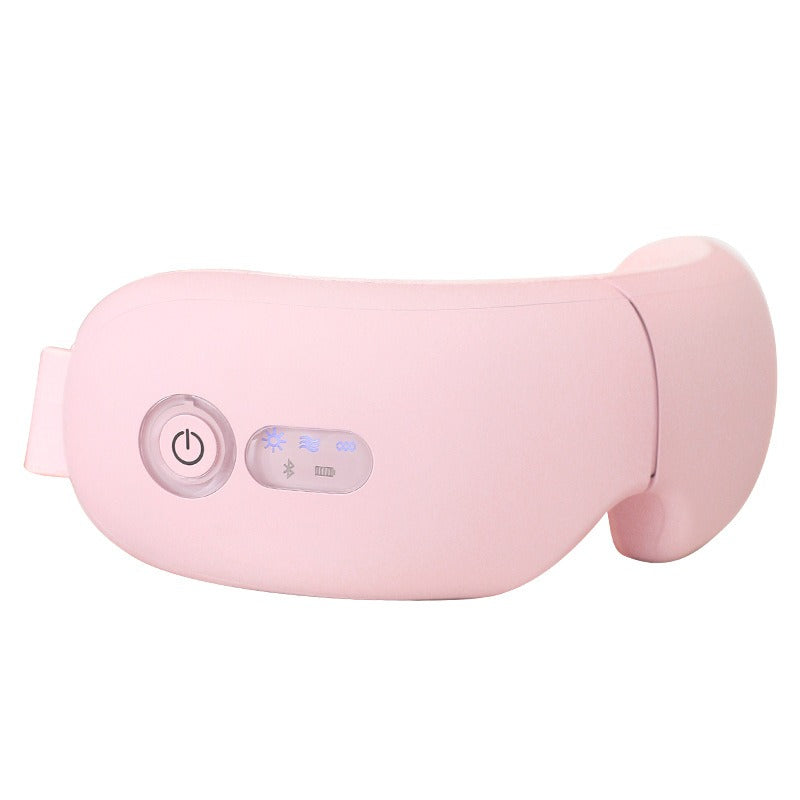 Pink electronic eye massager with control buttons