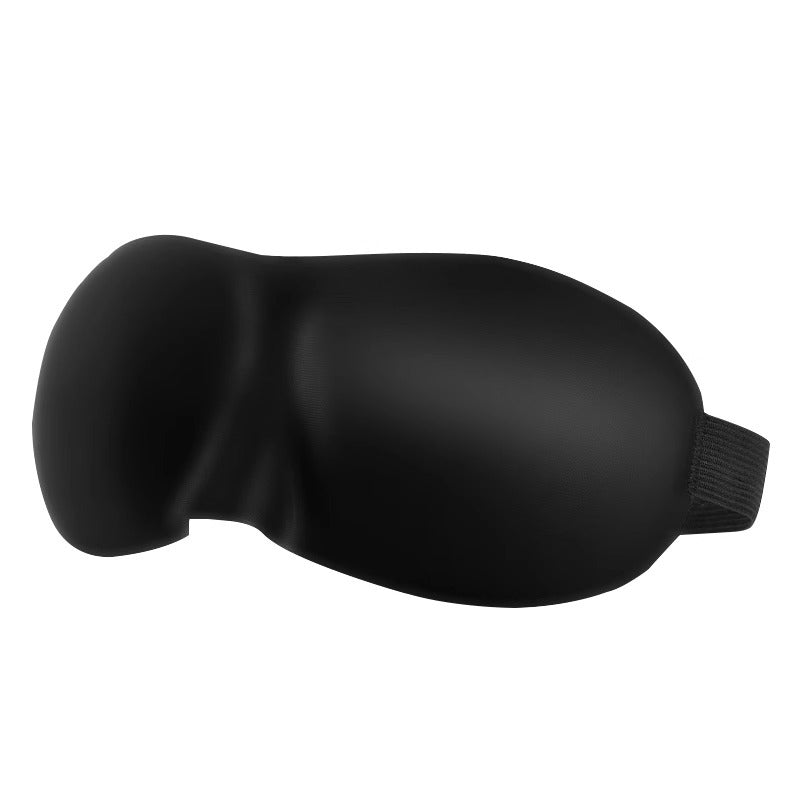 Black contoured light-blocking sleep mask