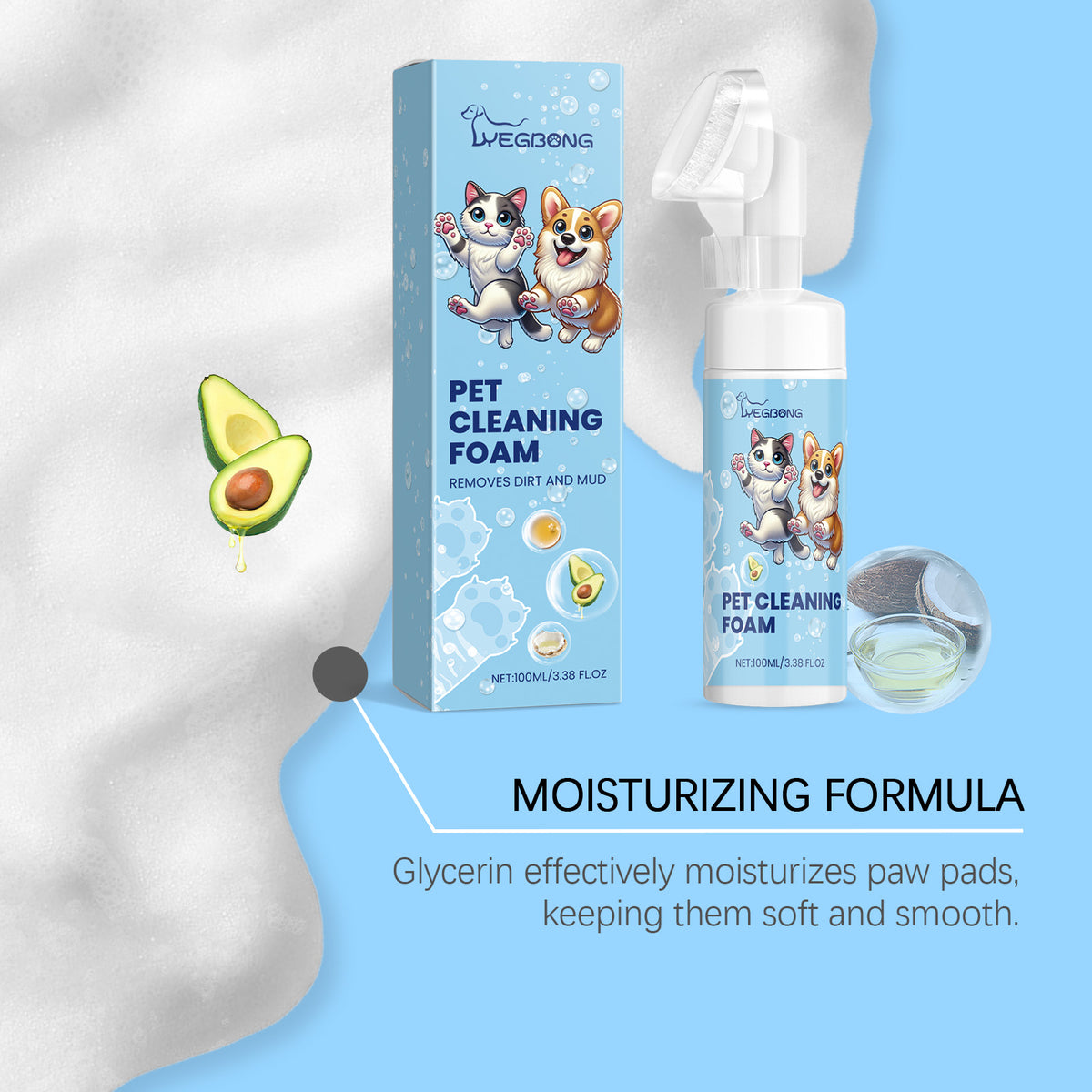 Dog & Cat Paw Foam Wash