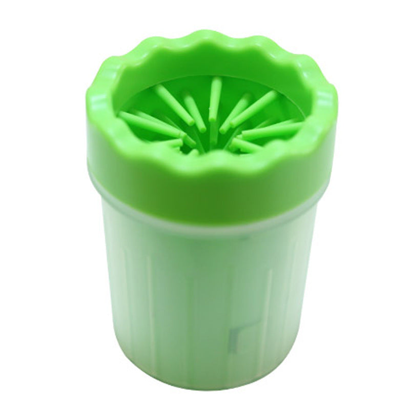 Portable Pet Paw Cleaning Cup with Silicone Brush