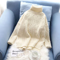 Women's Short High Neck Knit Sweater