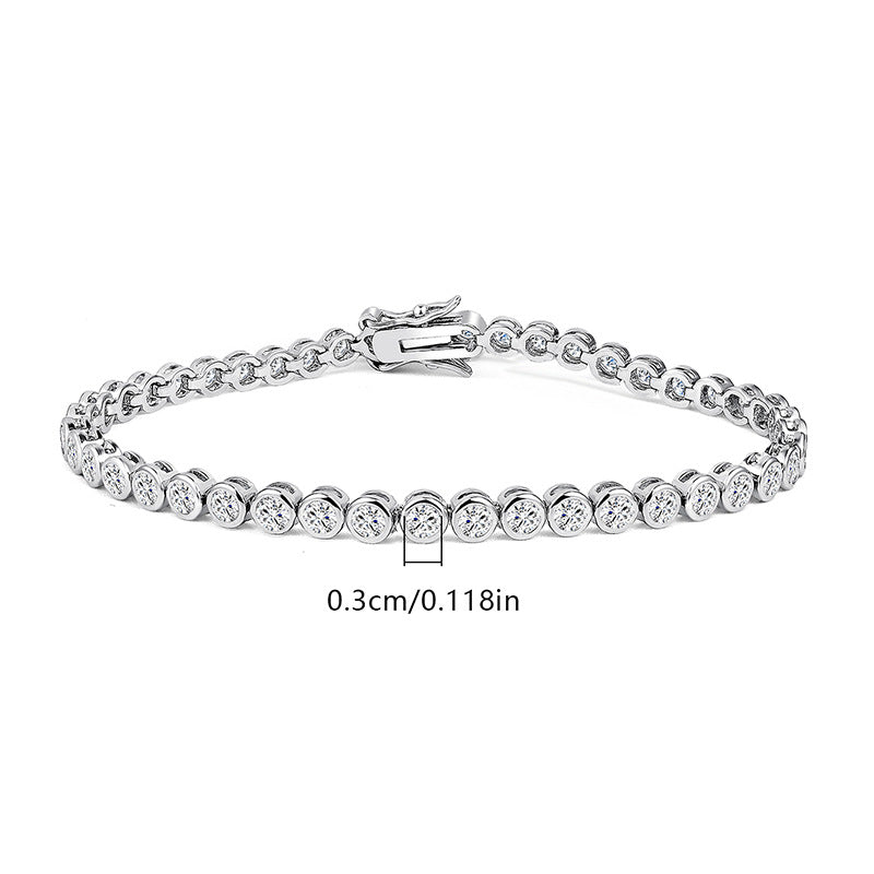 3mm Copper Zirconia Tennis Bracelet