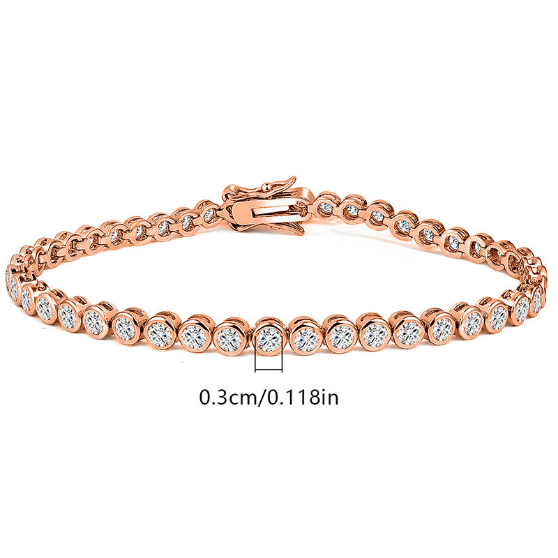 3mm Copper Zirconia Tennis Bracelet