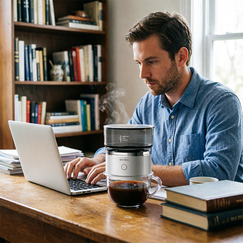 Mini Electric Coffee Grinder & Drip Brewer