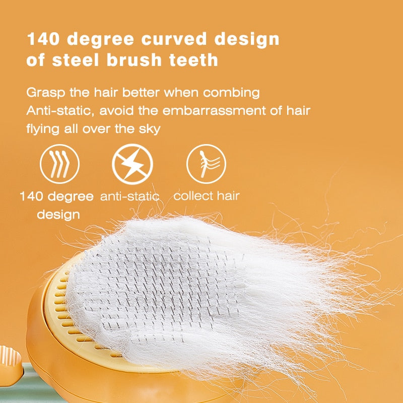 Pumpkin Self-Cleaning Dog & Cat Slicker Brush