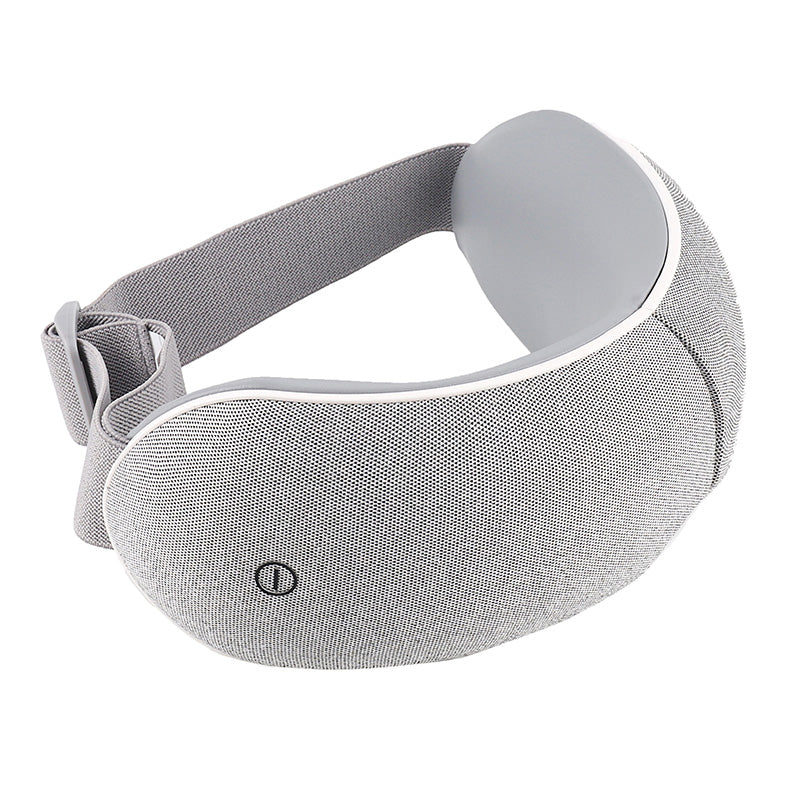 Gray Bluetooth eye massager with adjustable strap
