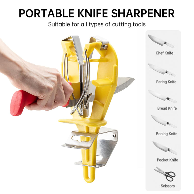 Stainless Steel Knife Sharpener with Mount Bracket