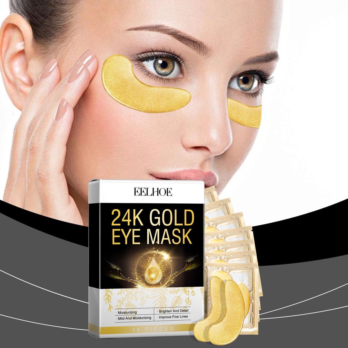 EELHOE 24K Gold Eye Mask