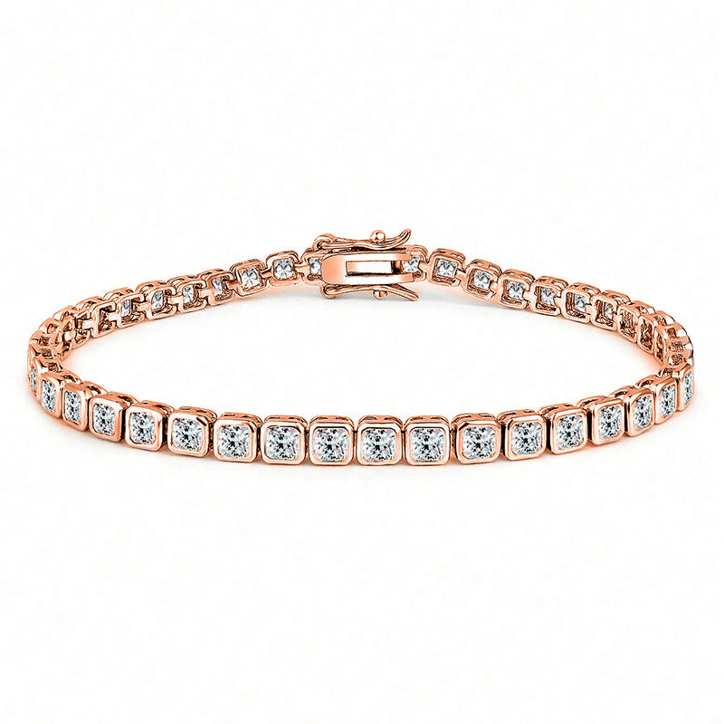 3mm Square Zircon Bracelet