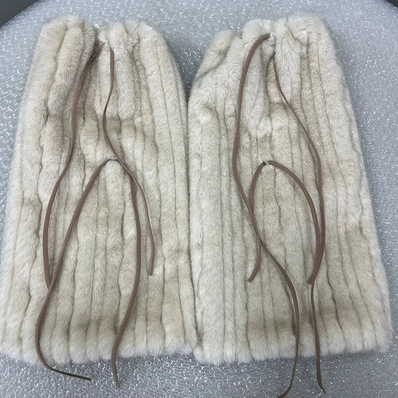 Mirador Style Plush Bow Leg Warmers