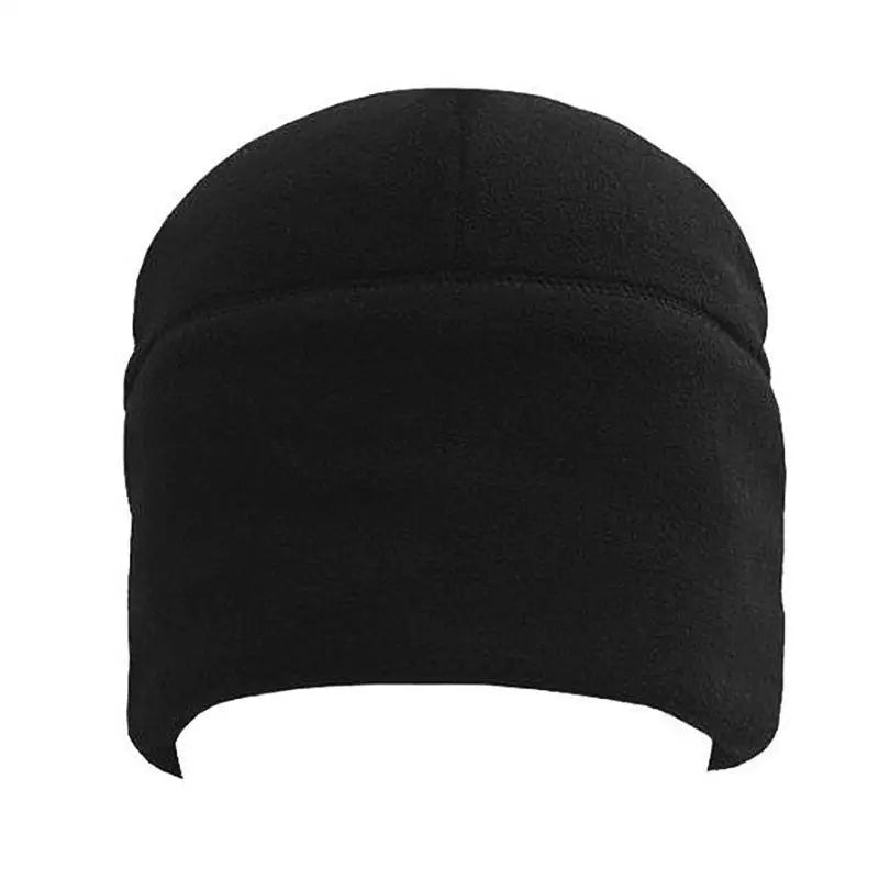 Plain black winter beanie