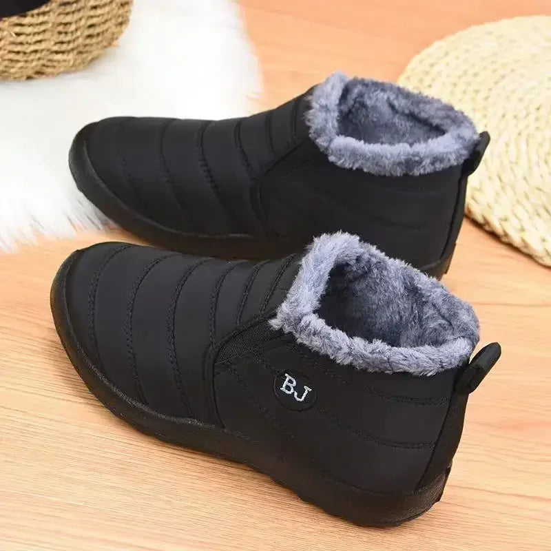 Plush Slip-On Winter Ankle Boots