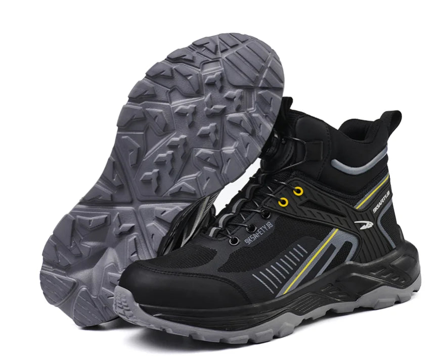 High Top Steel Toe Work Boots
