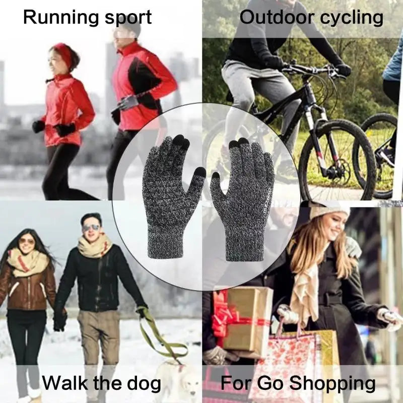 Unisex Thermal Knit Touchscreen Gloves