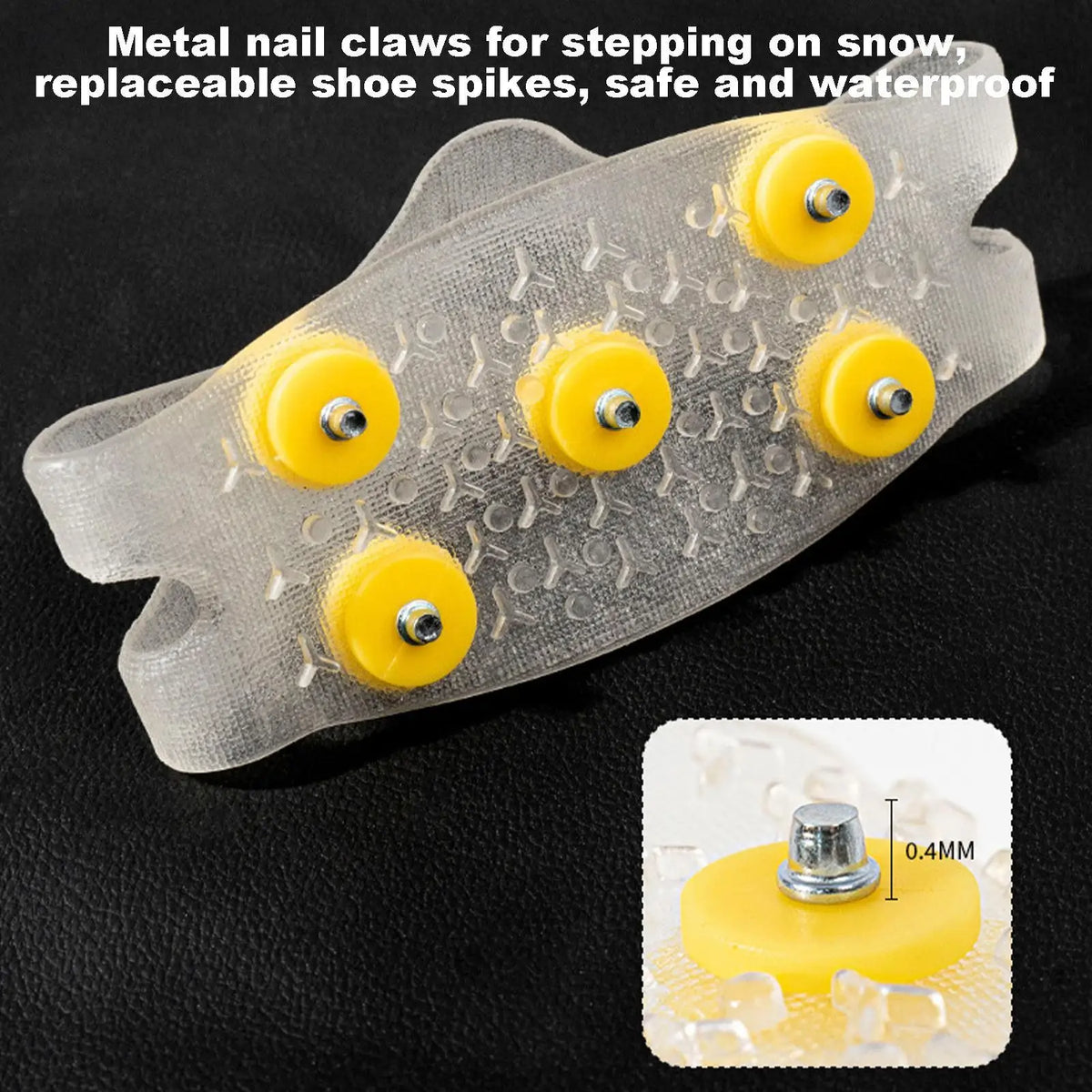 5-Stud Ice Cleats for Hiking Shoes