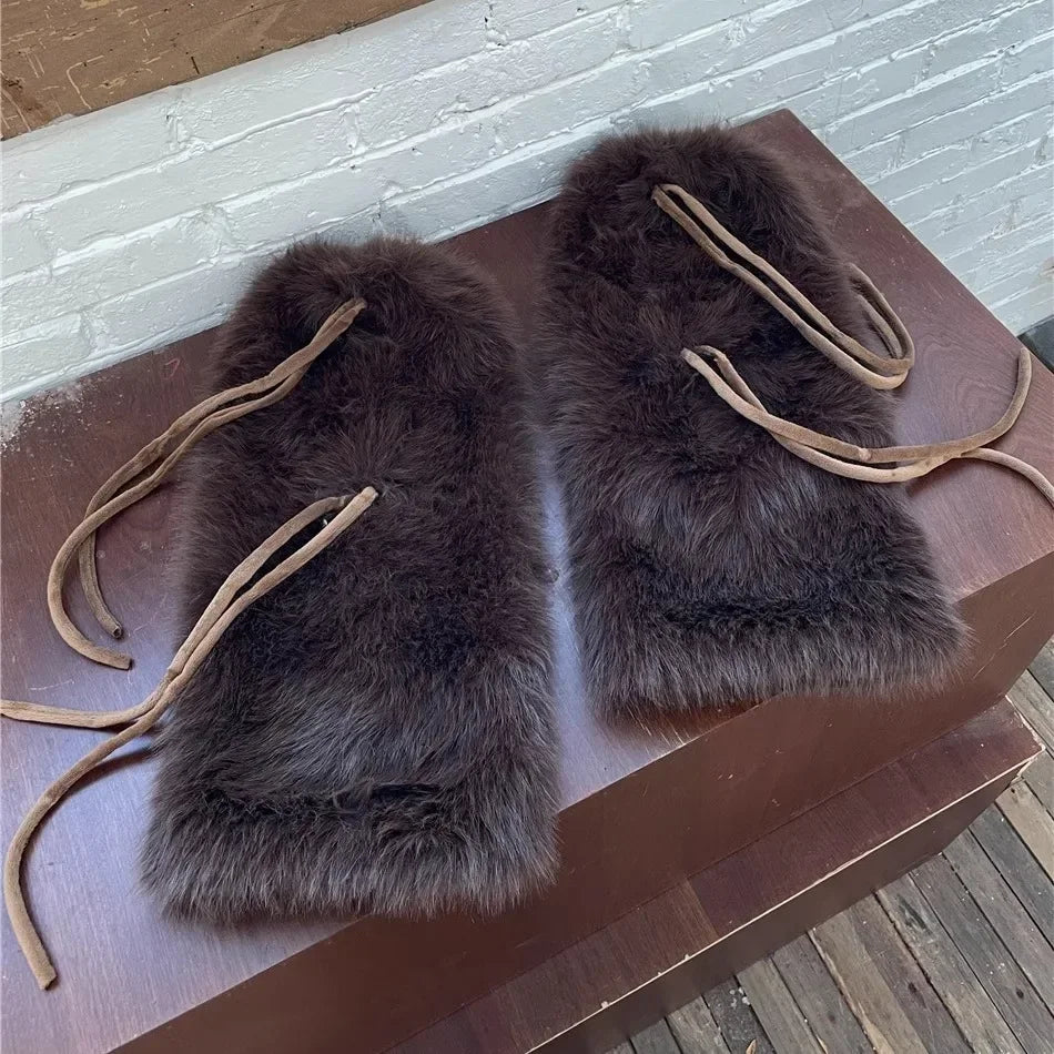 Mirador Style Plush Bow Leg Warmers