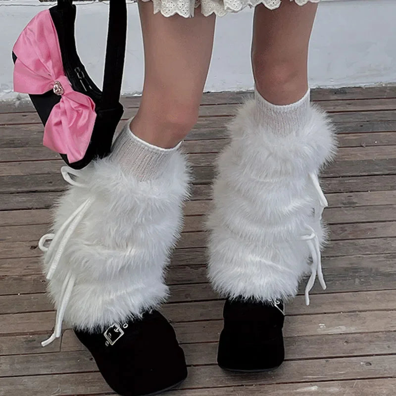 Mirador Style Plush Bow Leg Warmers