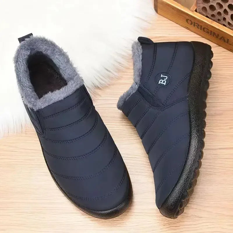 Plush Slip-On Winter Ankle Boots