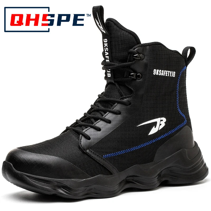 High Top Steel Toe Work Boots
