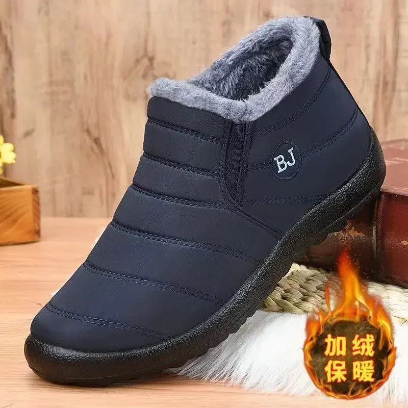 Plush Slip-On Winter Ankle Boots